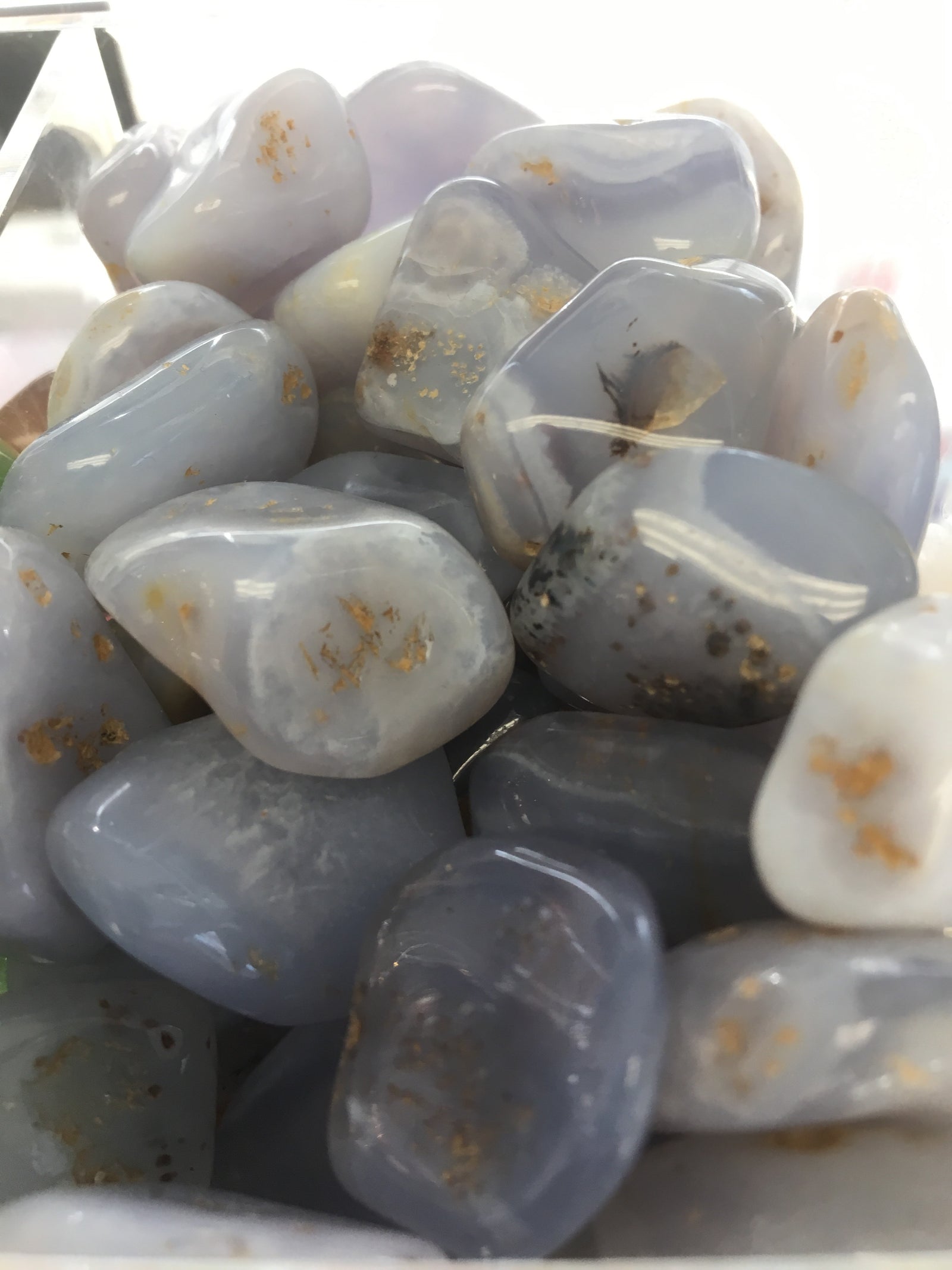 Blue Chalcedony Tumbled Gemstone