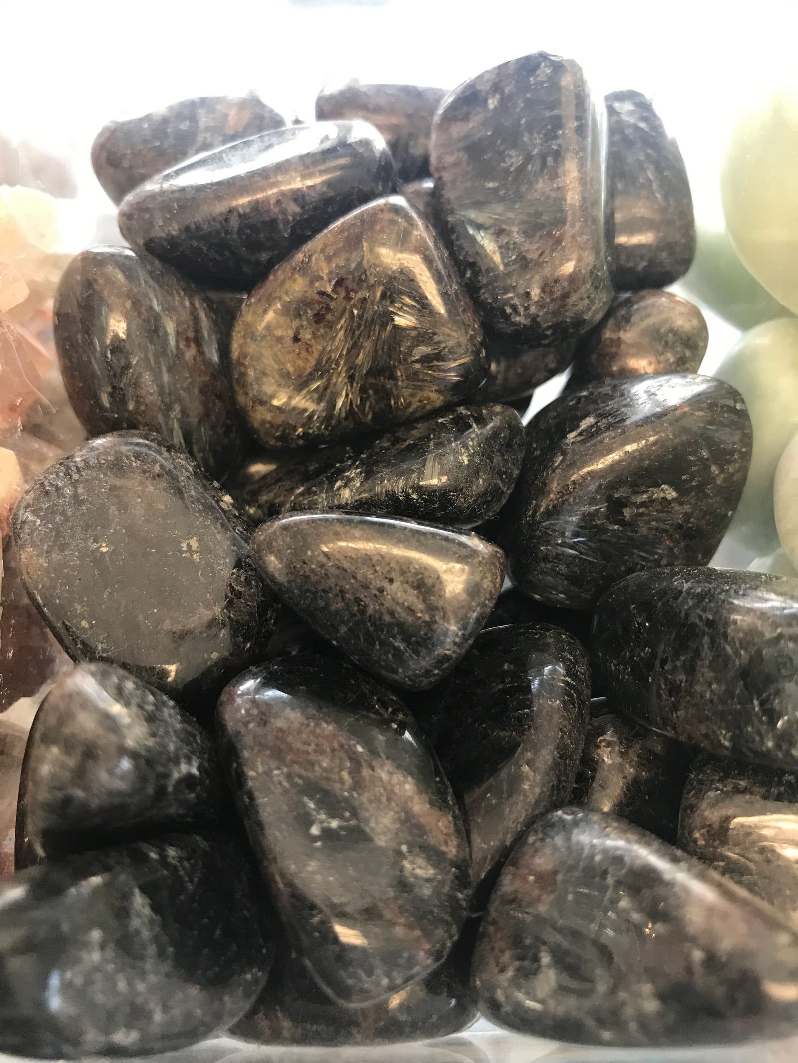 Astrophyllite tumbled single gemstone - Cast a Stone