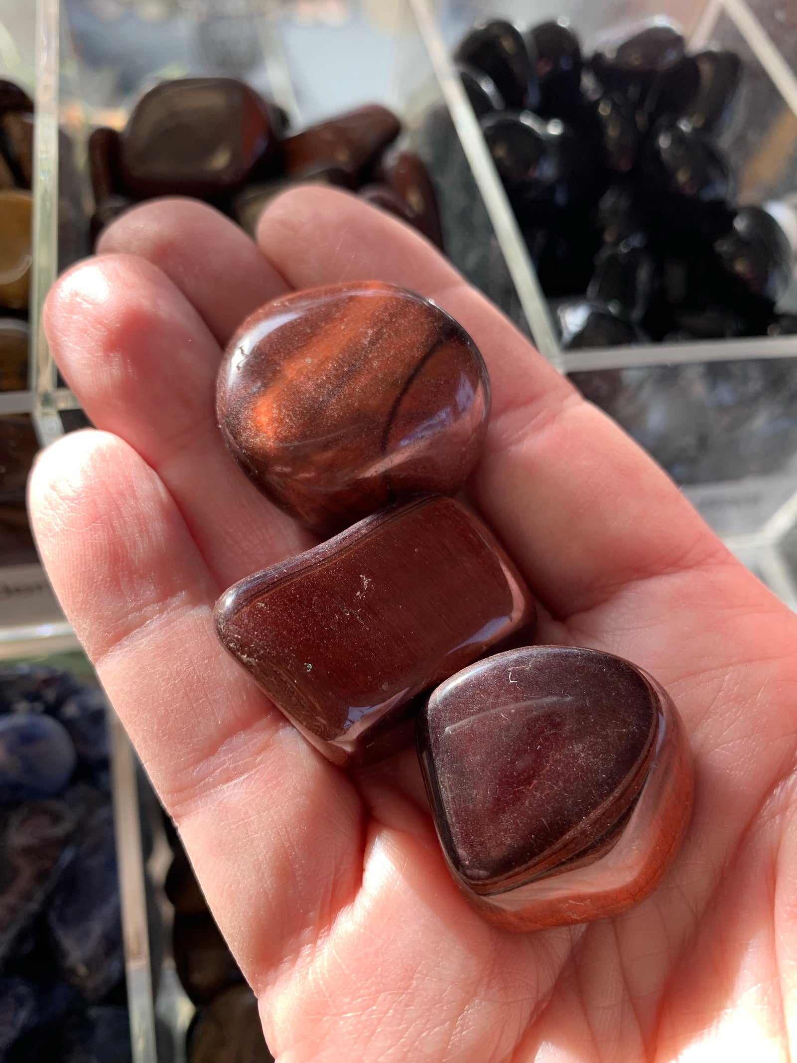 Red Tigereye Tumbled Gemstone