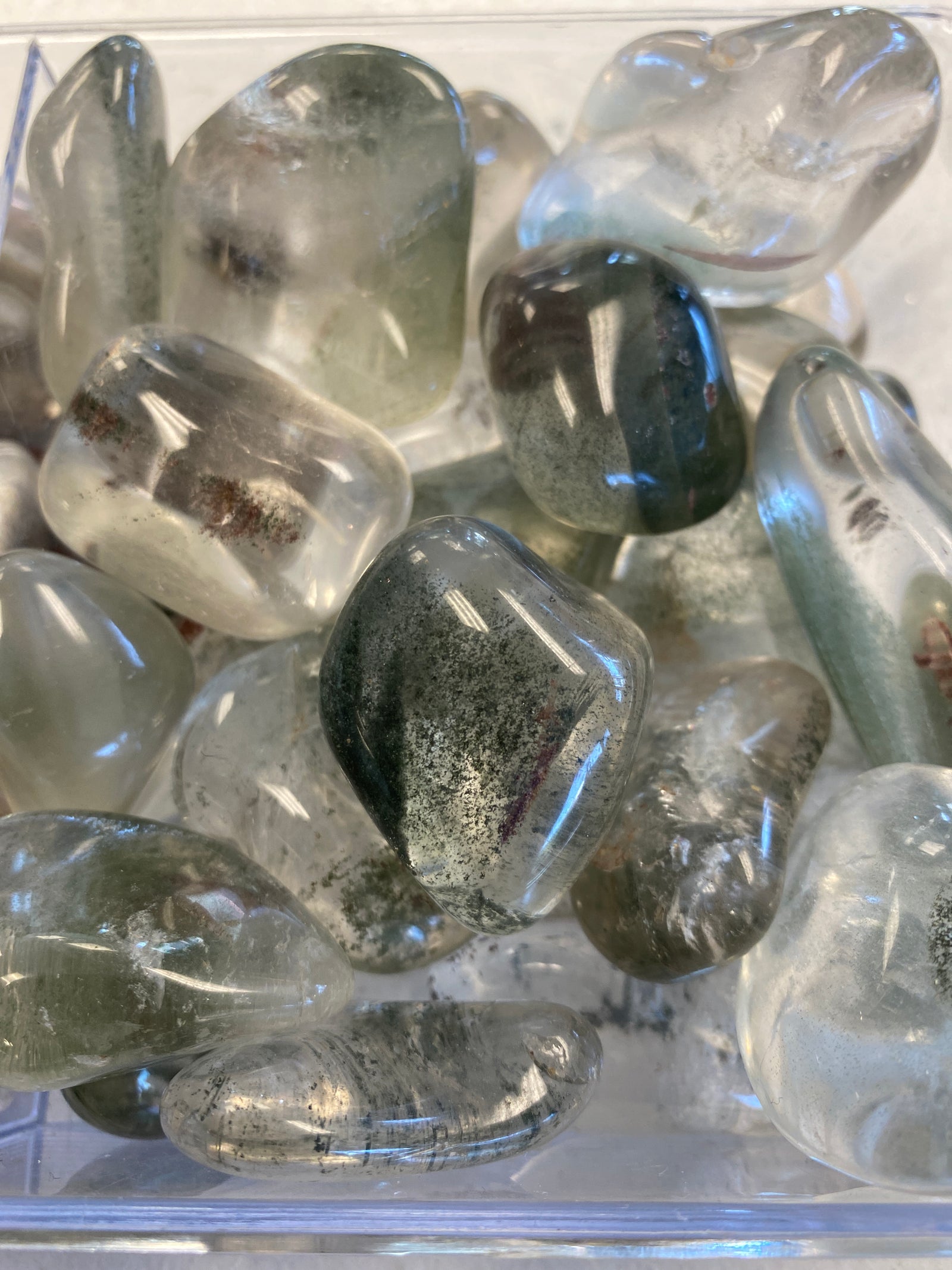 Chloride Phantom Quartz Tumbled Gemstone
