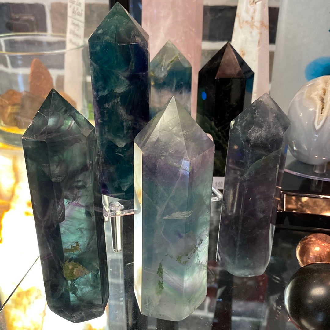 Rainbow Fluorite Point Polished Gemstone