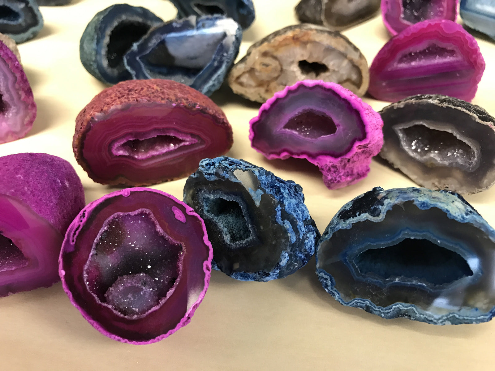 Small multi colored geode - Cast a Stone