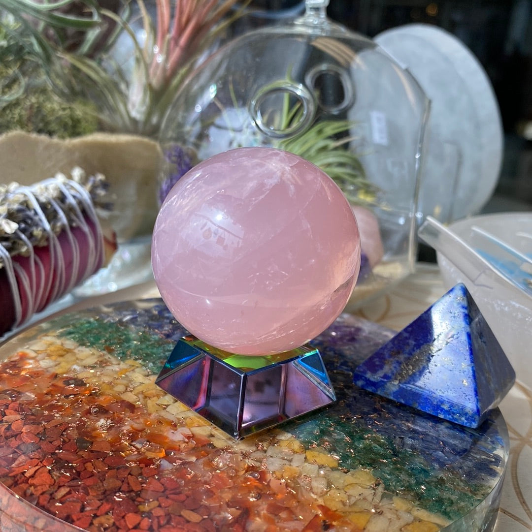 Rose Quartz Gemstone Sphere