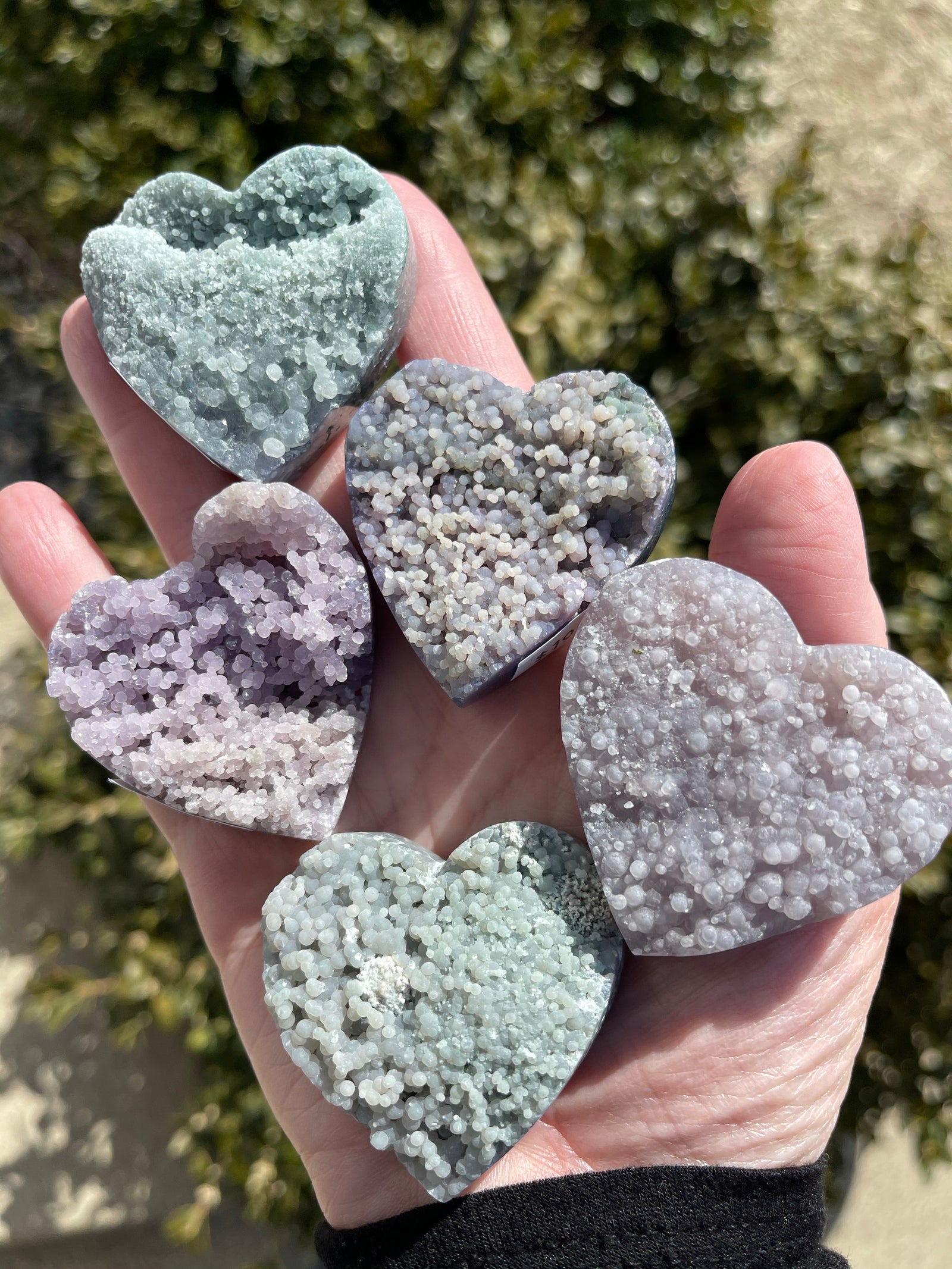 Grape Agate Gemstone Heart | Trust & Insight