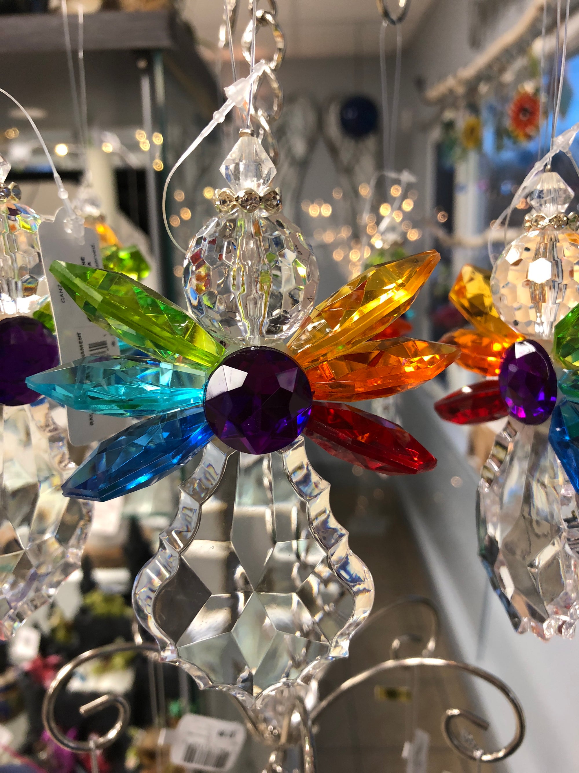 Rainbow Chakra Angel Ornament