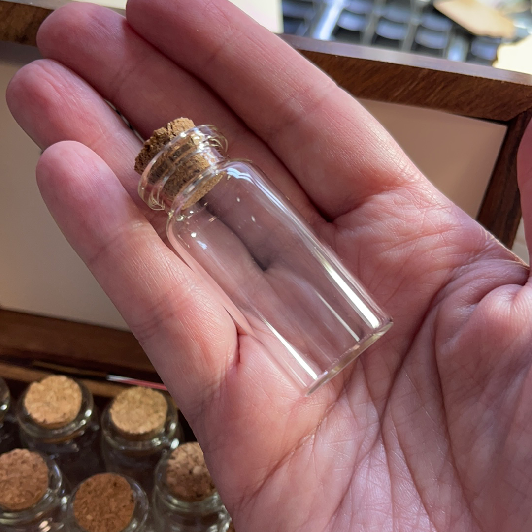 Small Glass Bottle with Cork