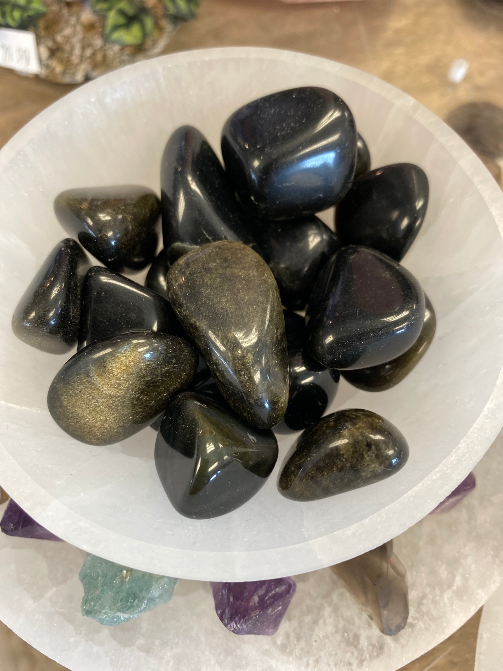 Gold Sheen Obsidian Tumbled Gemstone