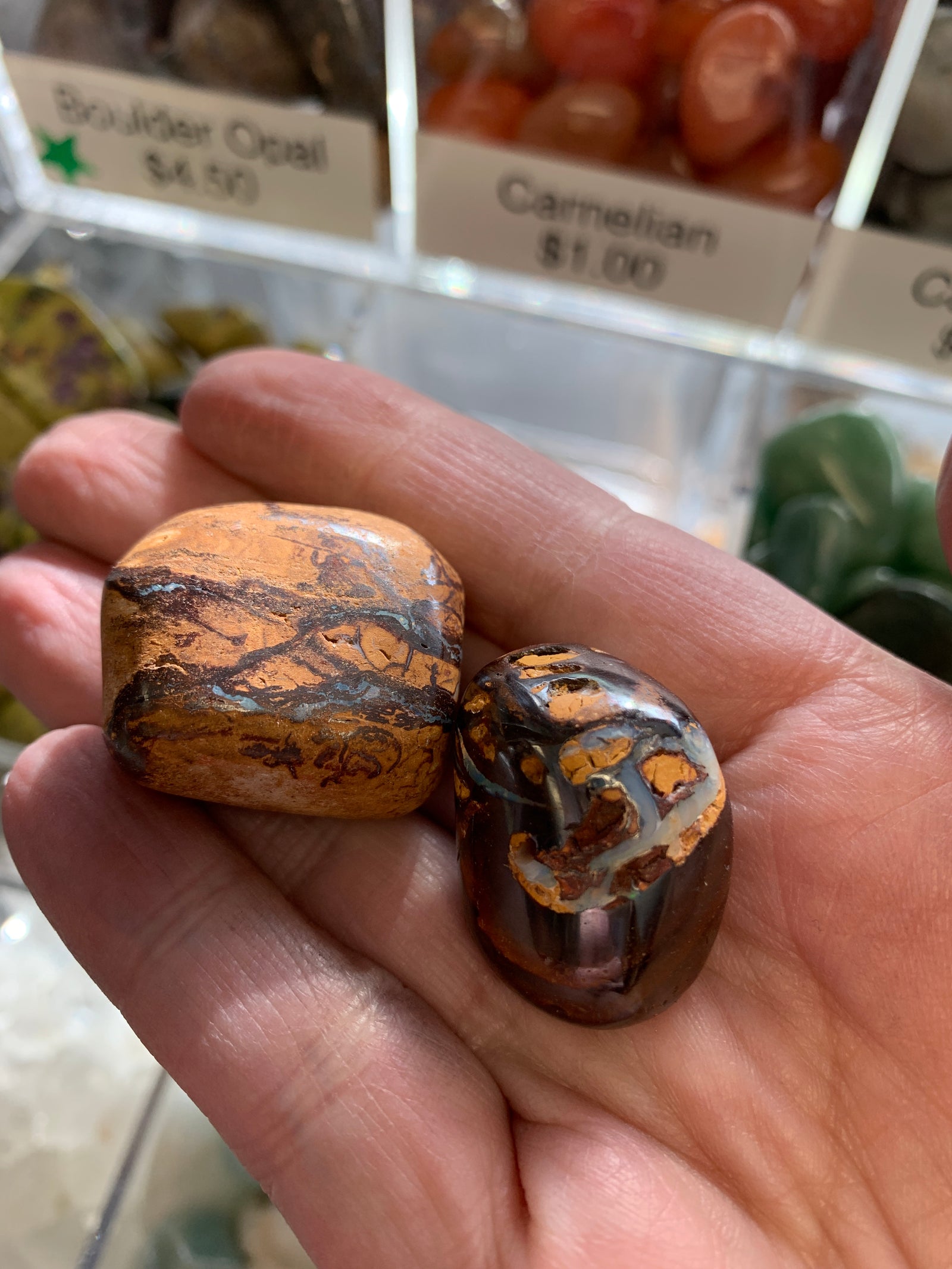 Boulder Opal Tumbled Gemstone