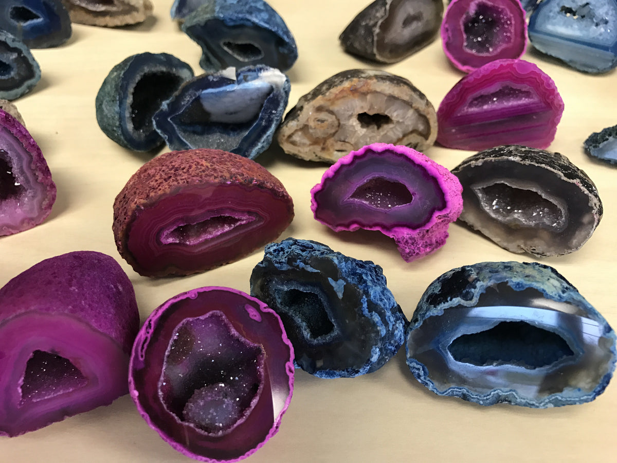 Small multi colored geode - Cast a Stone