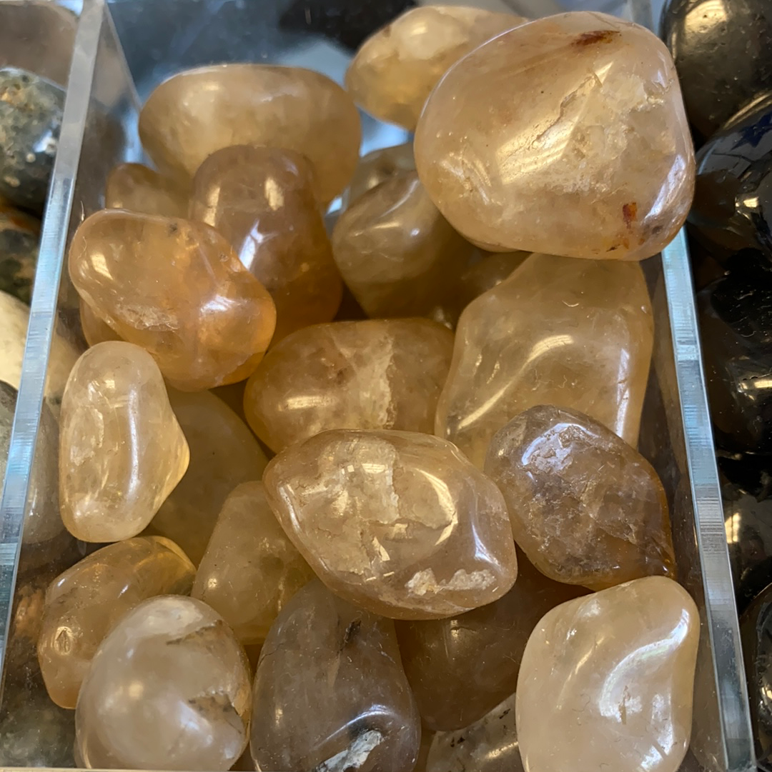 Golden Topaz Tumbled Gemstone Cast a Stone