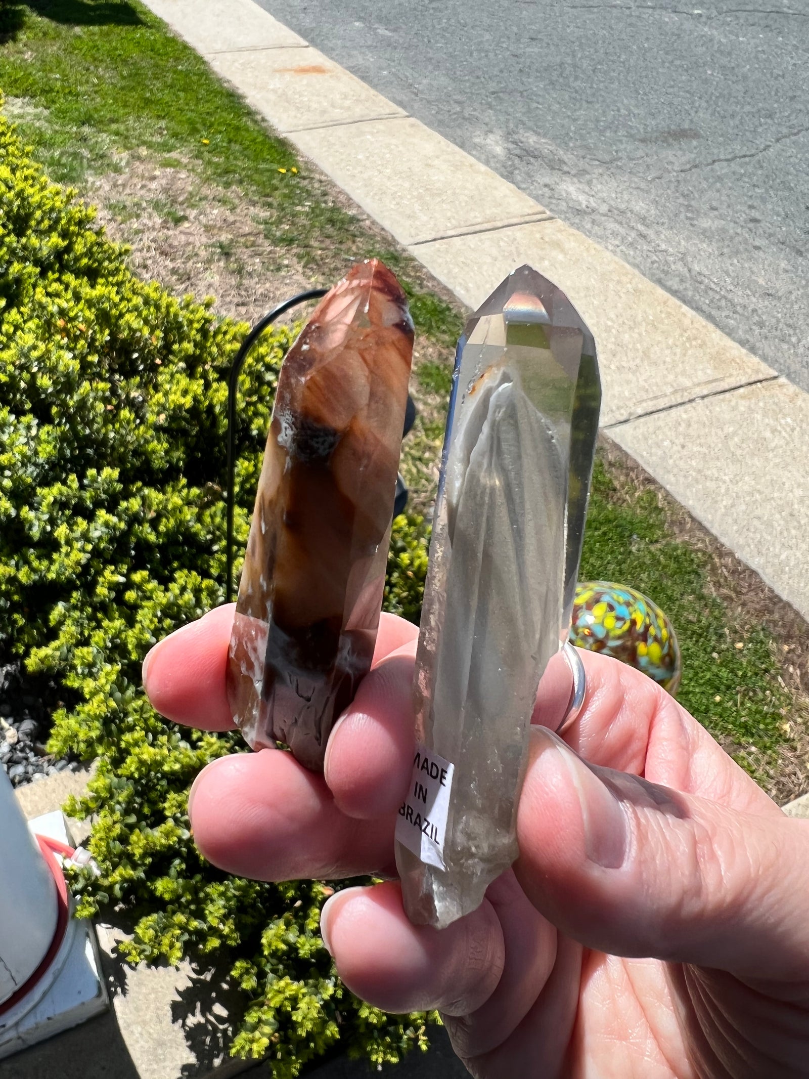 Amphibole Quartz Point Gemstone