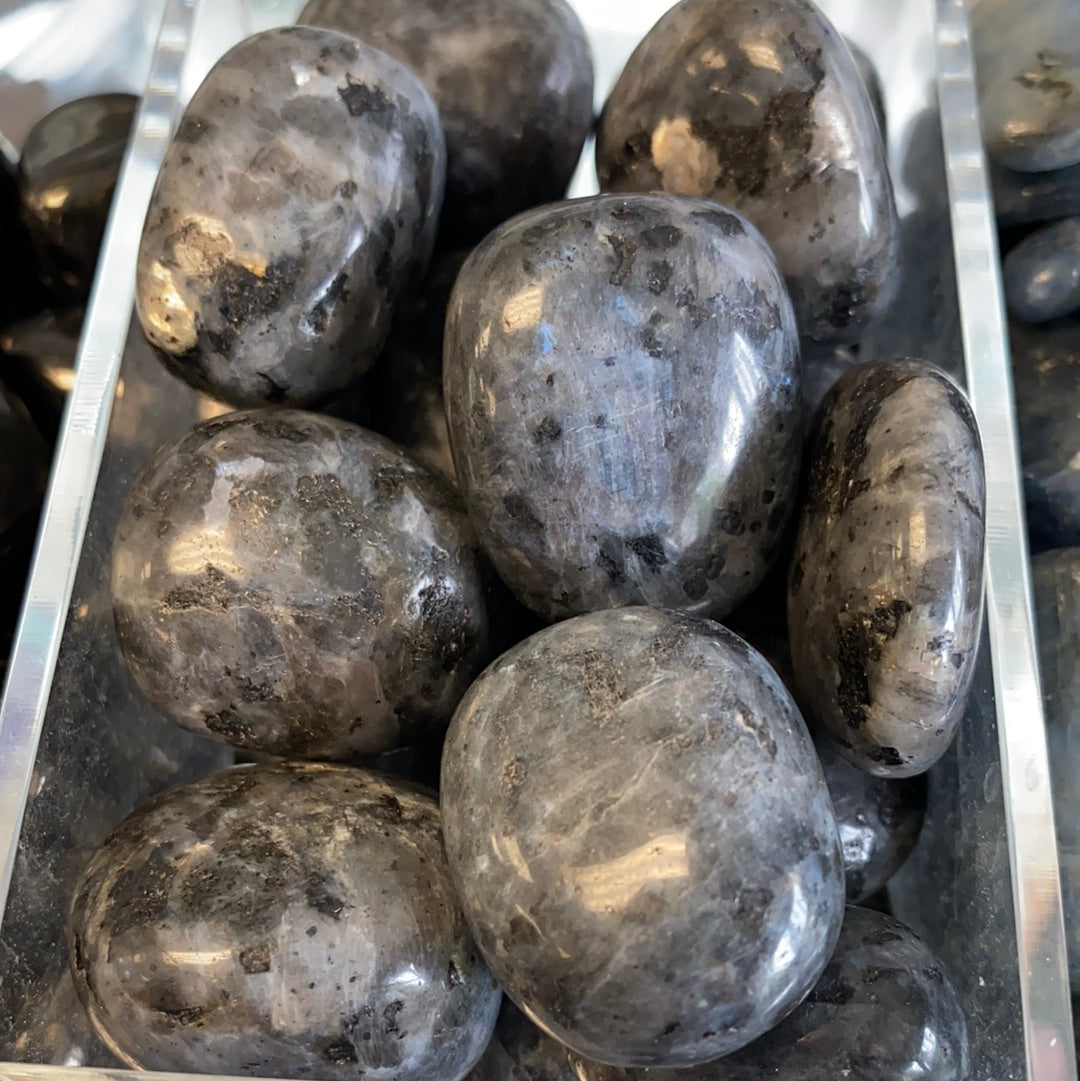 Black Labradorite Tumbled Gemstone