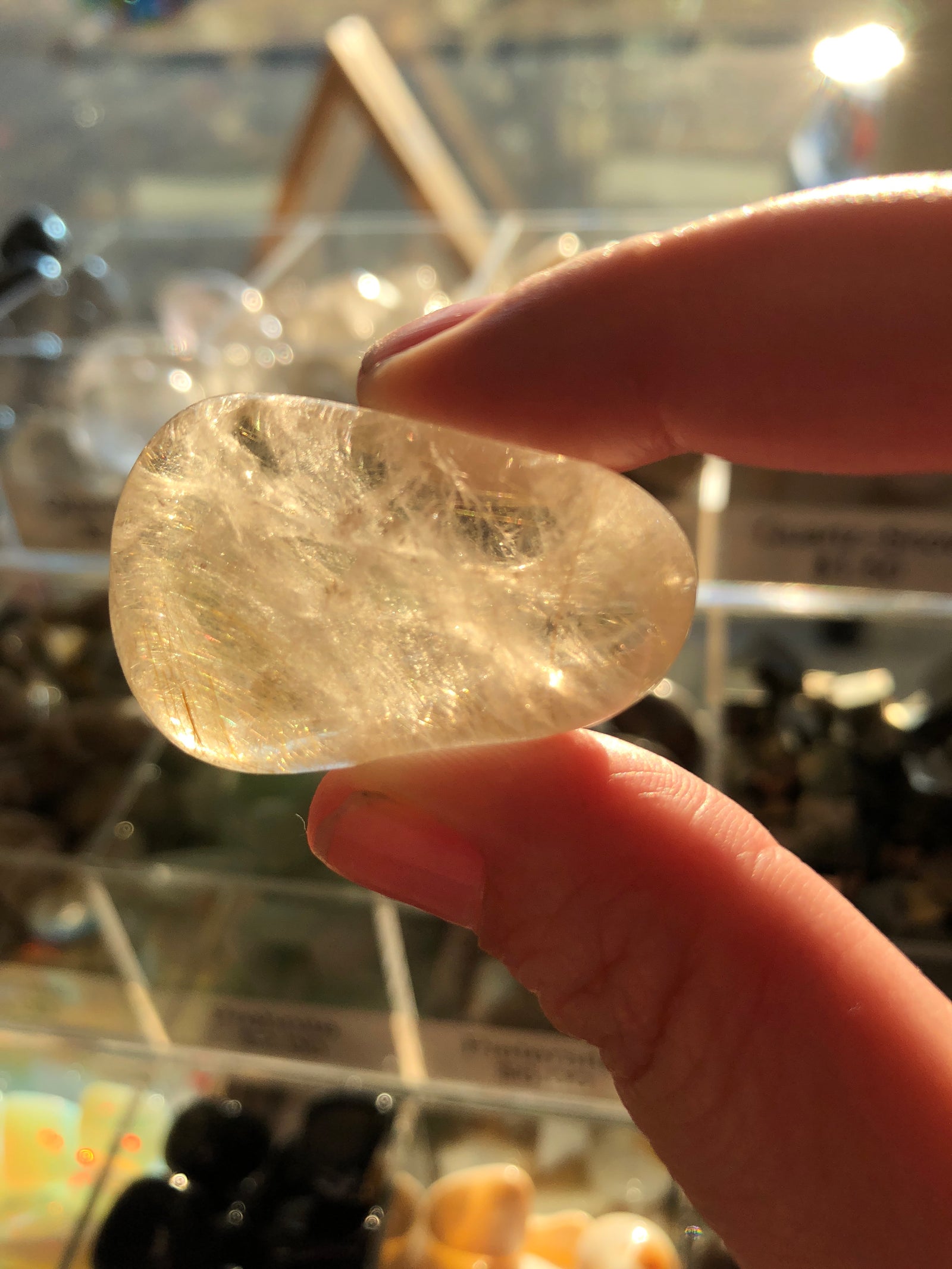Rutilated Quartz Tumbled Gemstone