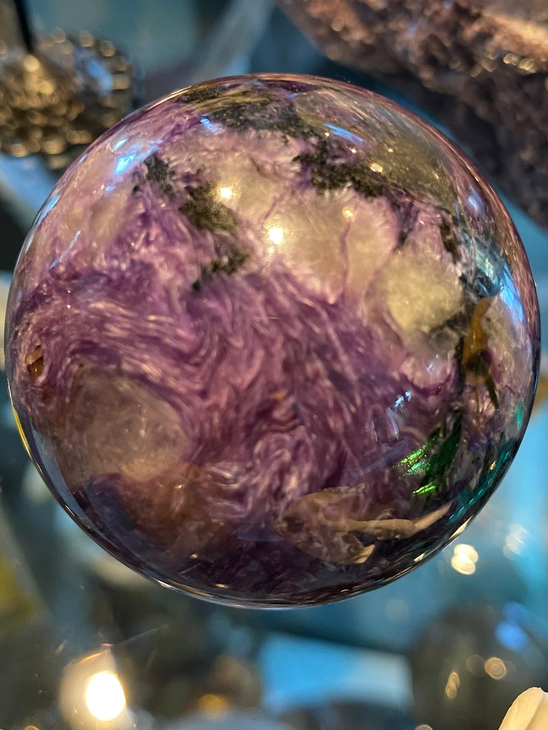 Russian Charoite Gemstone Sphere
