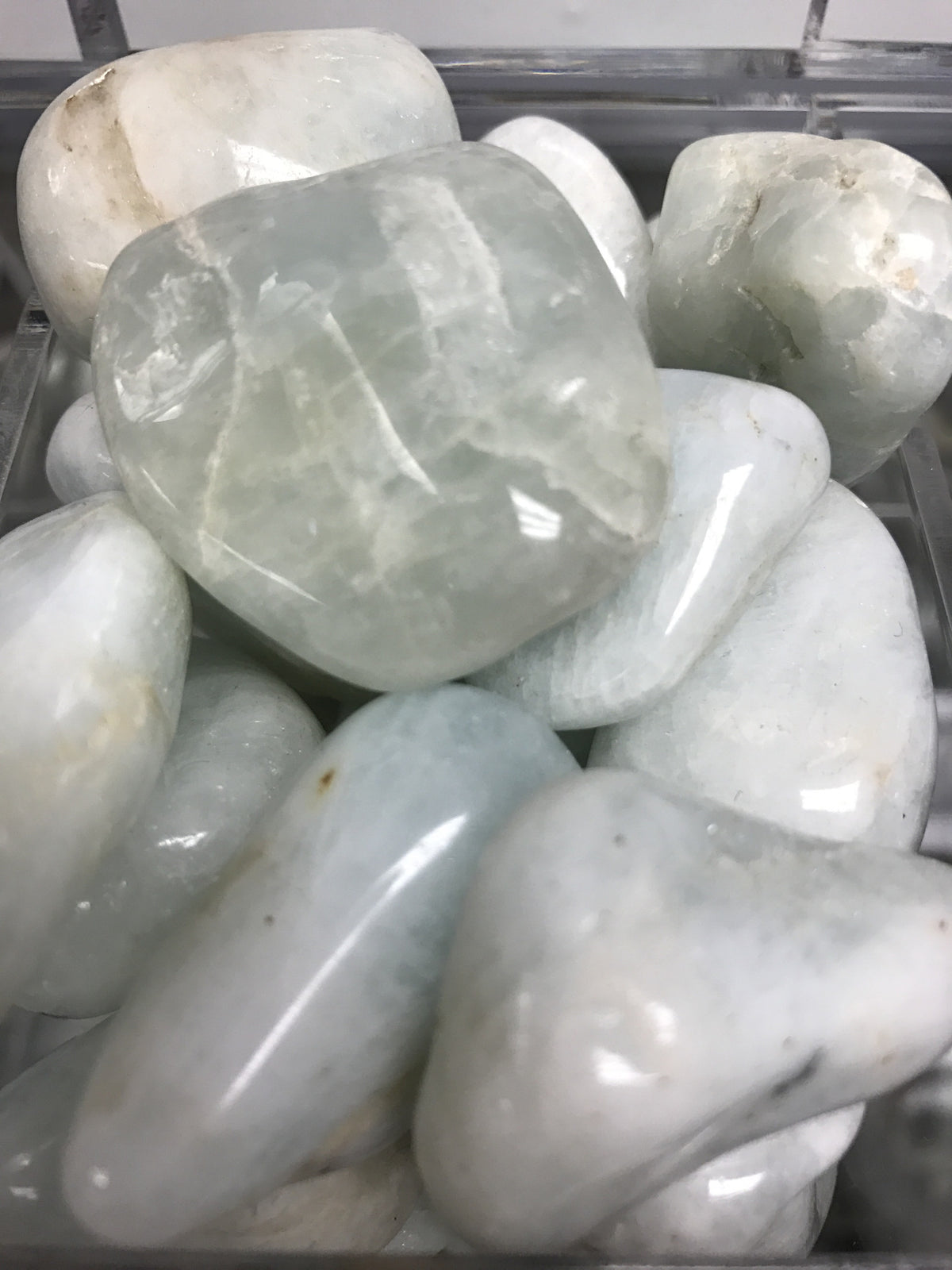 Aquamarine Tumbled Single Gemstone - Cast a Stone