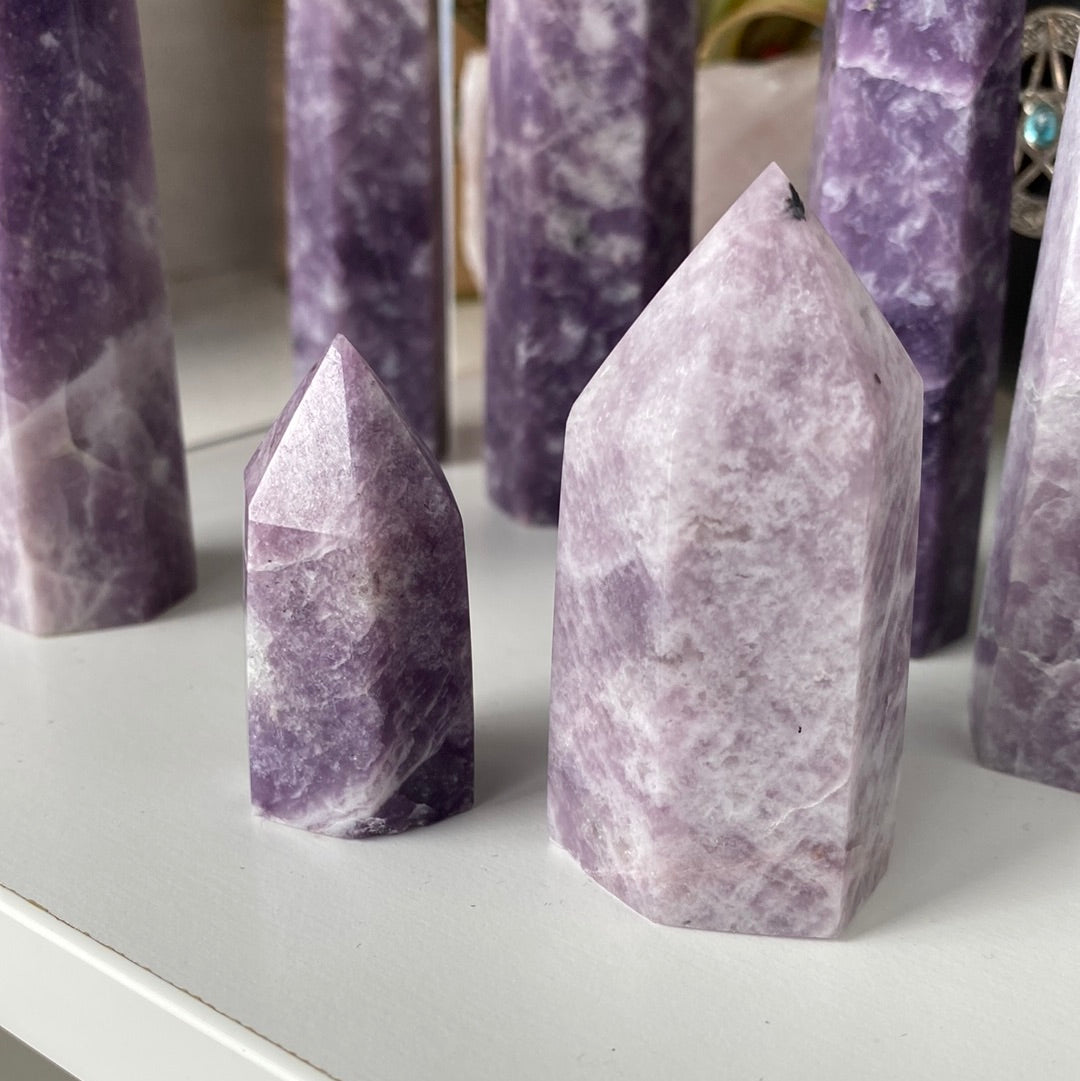 Lepidolite Point Polished Gemstone