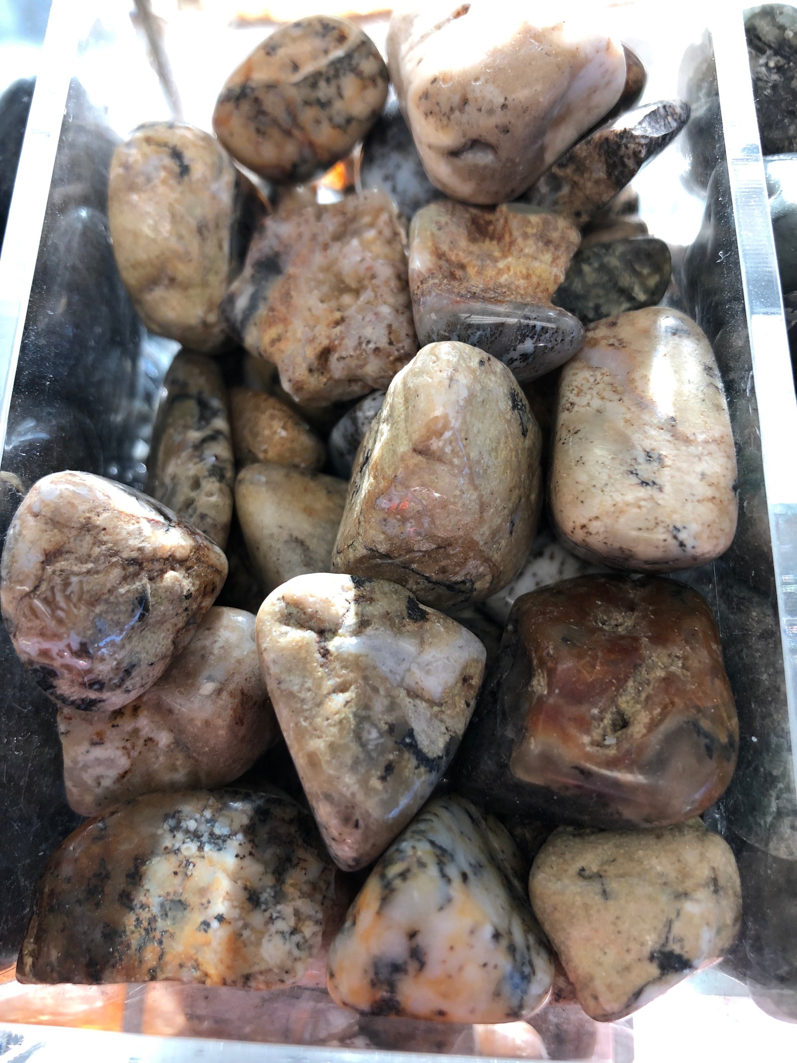 Dendritic Opal Tumbled Gemstone