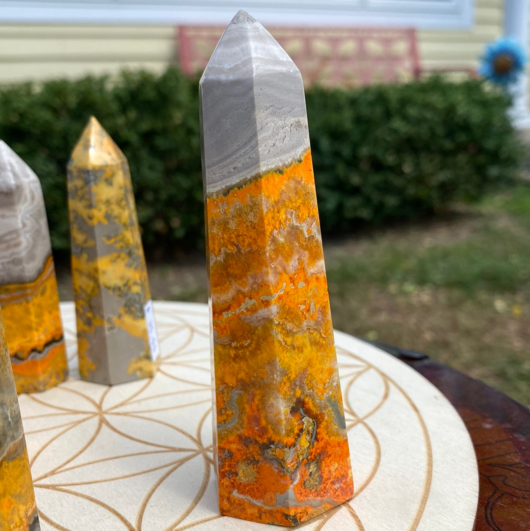 Bumblebee Jasper Point Polished Gemstone