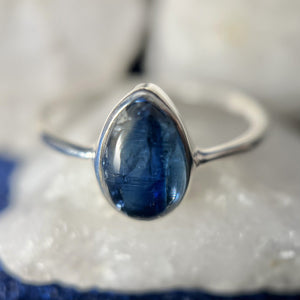 Teardrop Kyanite Sterling Silver Ring