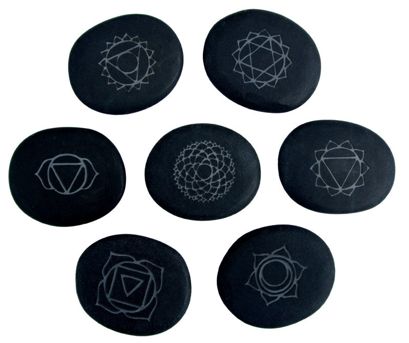CLEARANCE!! Chakra engraved Hot Stones! - Cast a Stone