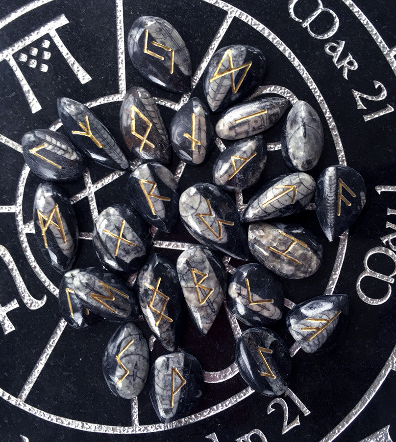 Orthoceras Fossil Runes Set - Cast a Stone