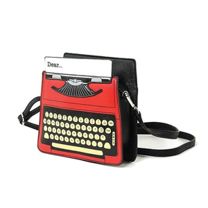 Vintage Red Type Writer X Body Bag