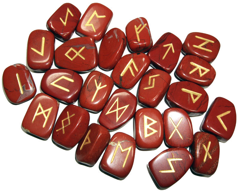 Red Jasper Runes Set - Cast a Stone