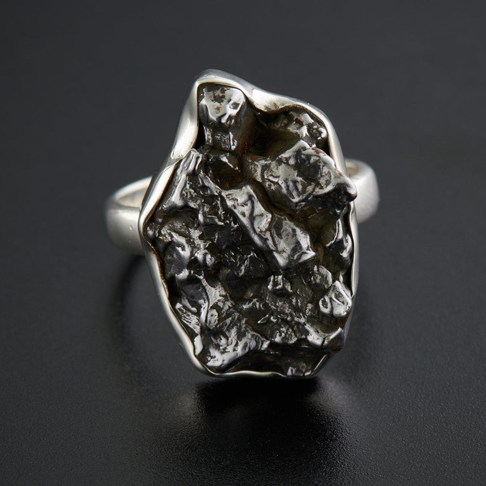 METEORITE CAMPO DEL CIELO Sterling Silver Statement Ring