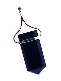 Black Tourmaline Flat Crystal Point Pendant