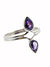 Double Amethyst Sterling Ring