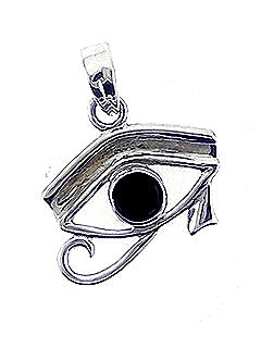Eye of Horus Black Onyx Sterling Pendant
