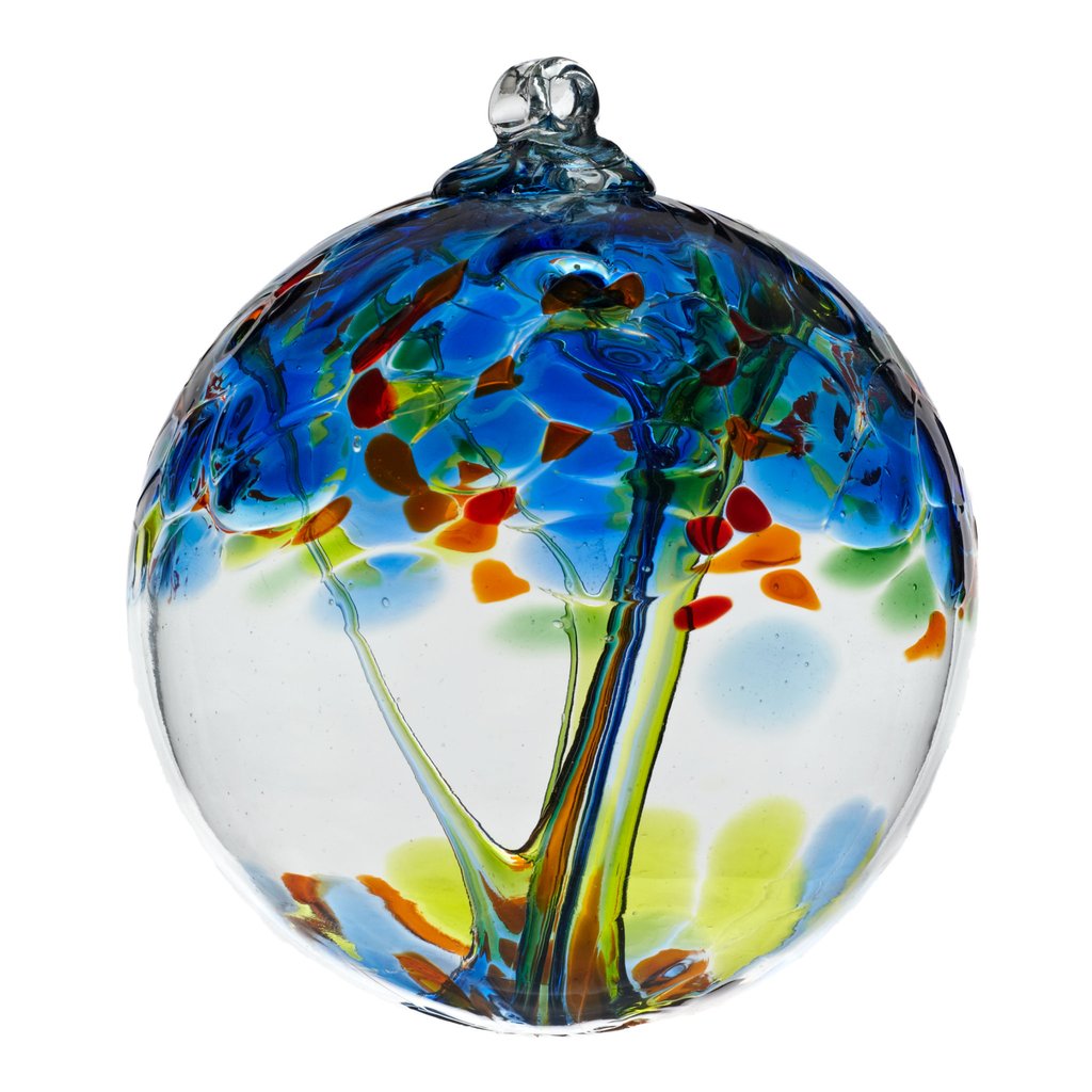 Tree of Enchantment Ball | Tree of Dreams  6&quot; Hand-blown Art Glass Ornament