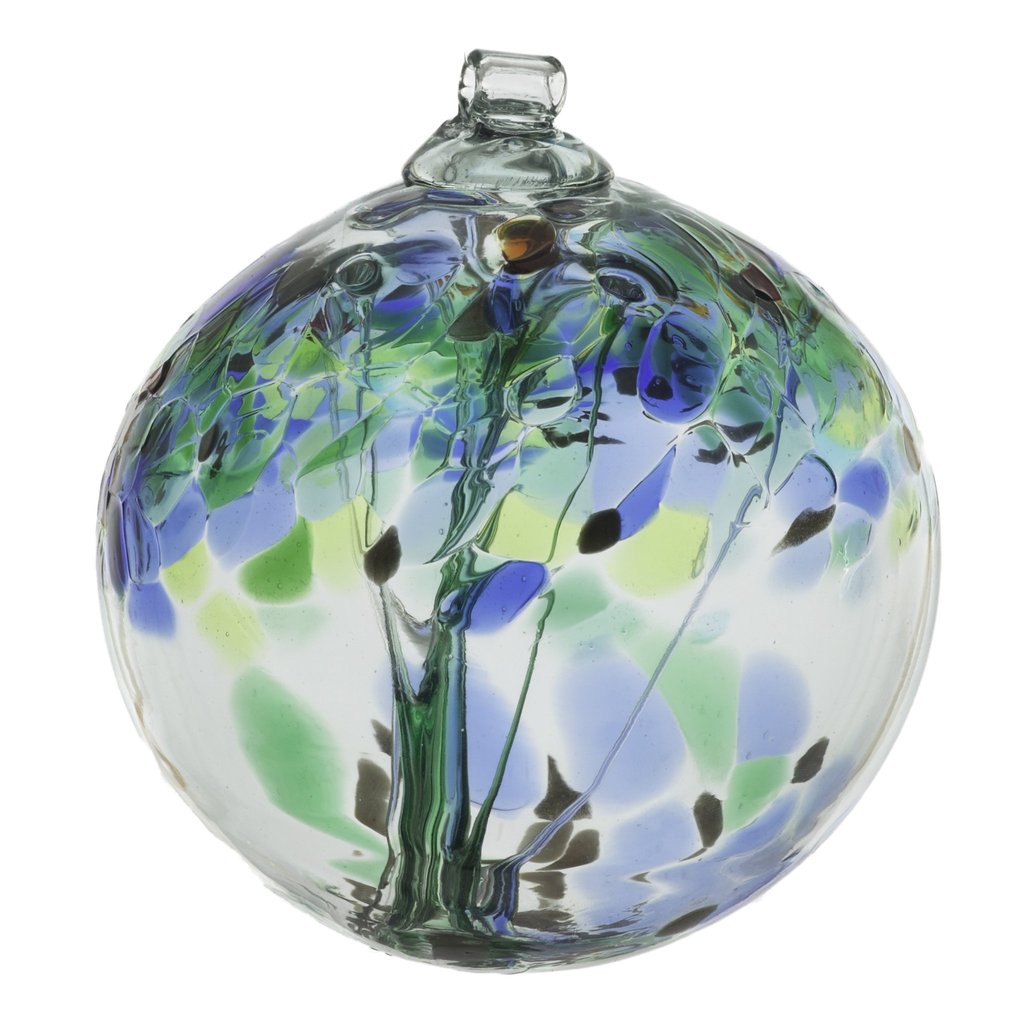 Tree of Enchantment Ball | Encouragement 6&quot; Hand-blown Art Glass Ornament