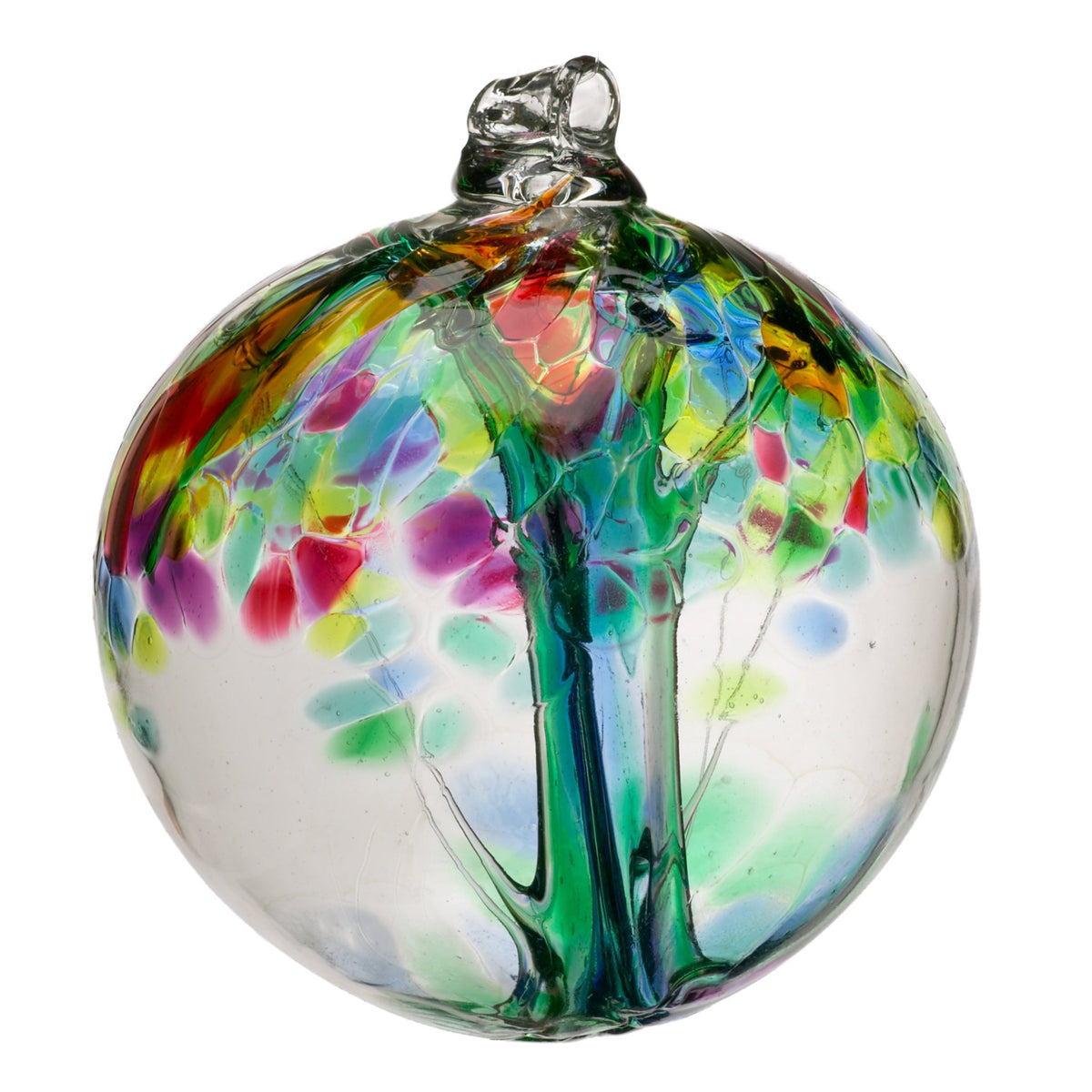 Tree of Enchantment Ball | Family 6&quot; Hand-blown Art Glass Ornament