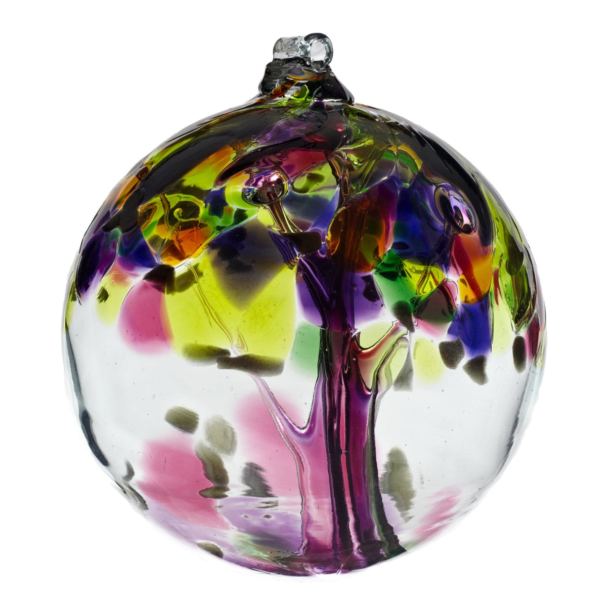 Tree of Enchantment Ball | Grace 6&quot; Hand-blown Art Glass Ornament