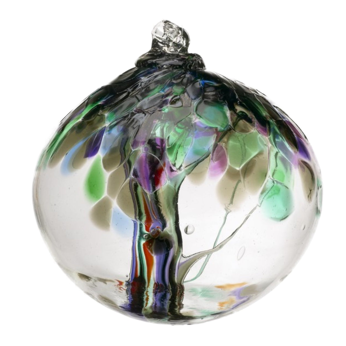 Tree of Enchantment | Strength 6&quot; Hand-blown Art Glass Ornament