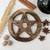 Wooden Pentacle Altar Tile And Sphere Stand - 5"